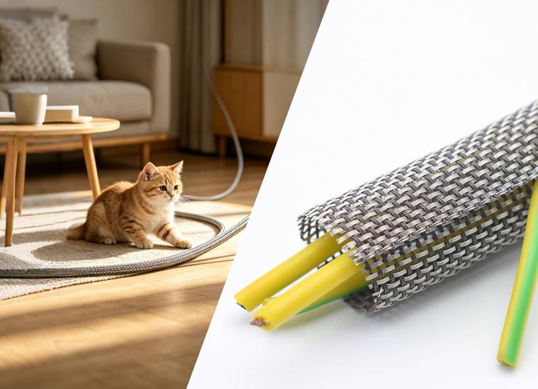 New Chew Resistant Pet Cable Protector for Smart Home & Pet Safety